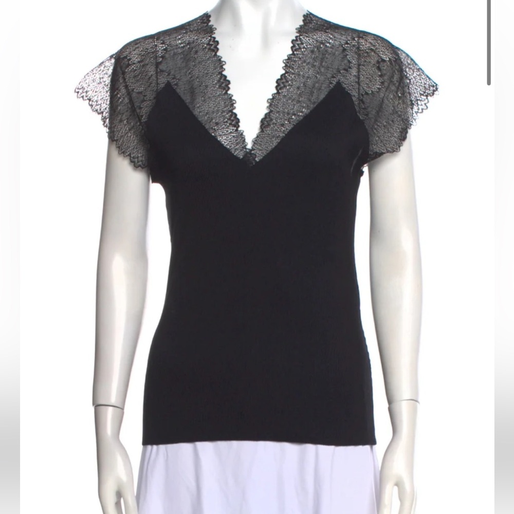 Lilio Lace Detail Top by Maje size S like new